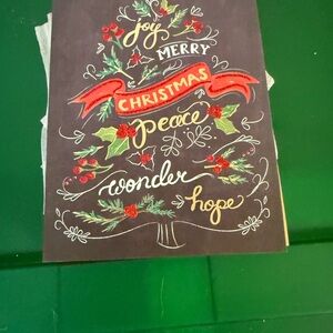 Festive Christmas Greeting Card with Red and Green Accents